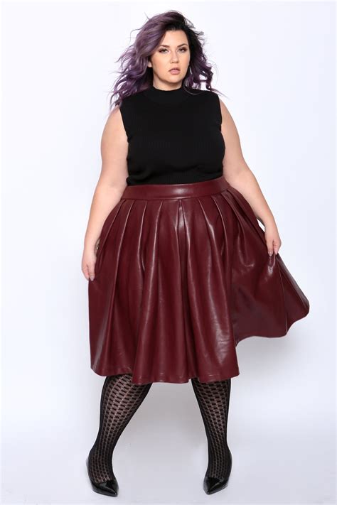 plus size leather skirt outfit|plus size maxi skirts .